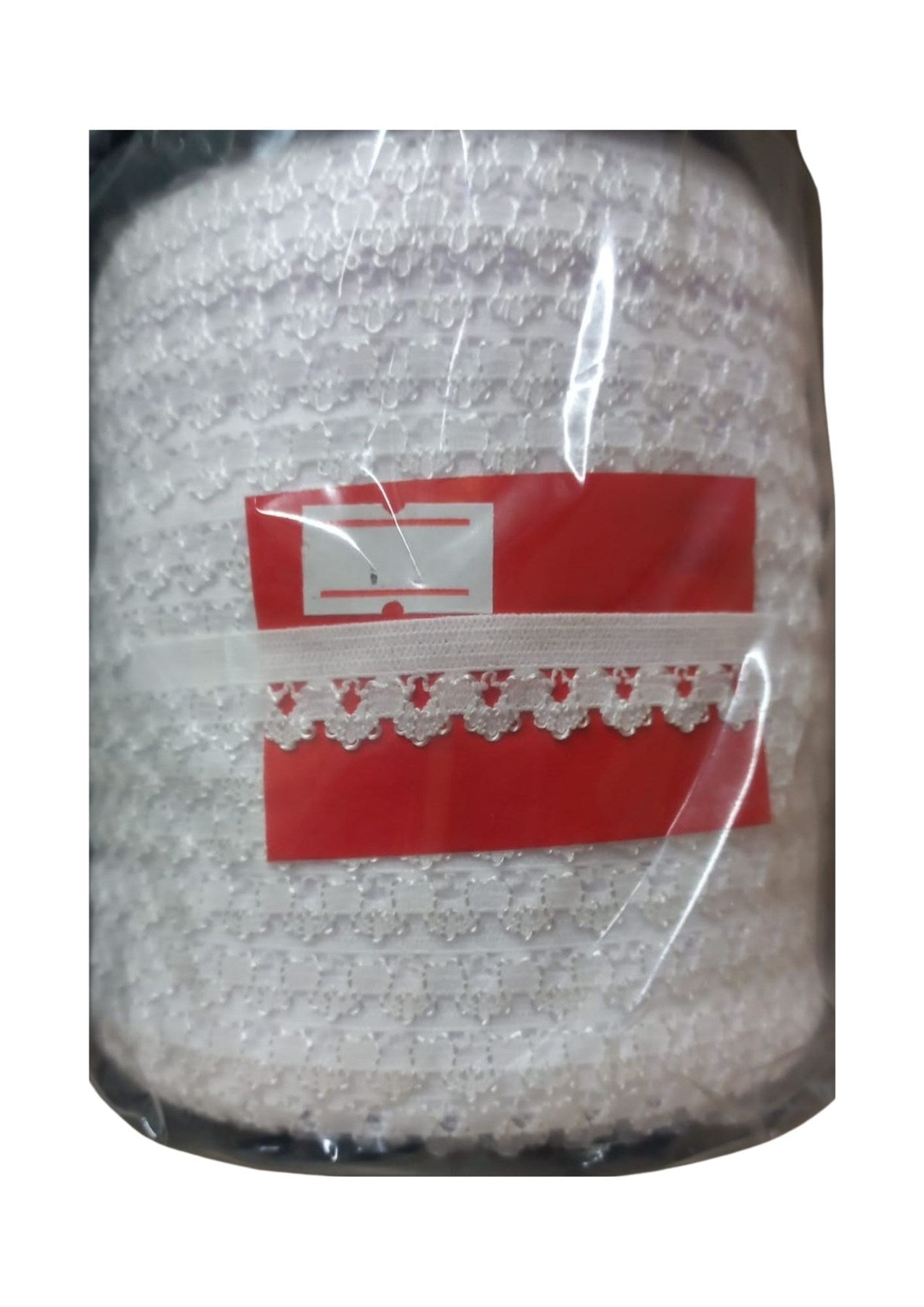 Çamaşır Lastiği Dantelli 1 cm 1 Metre Beyaz 1. Model