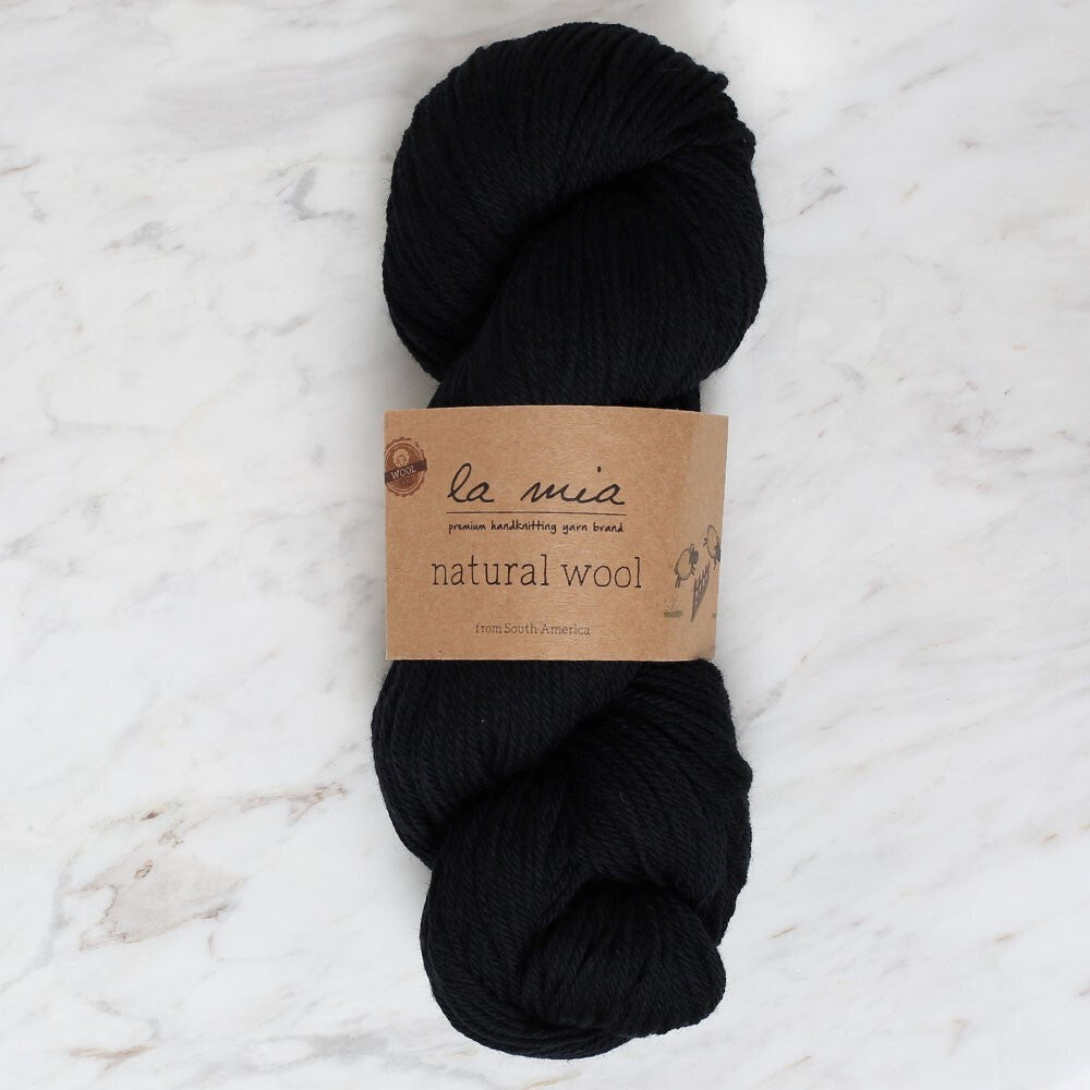 La Mia Natural Wool Siyah El Örgü İpi - L815 - 34398