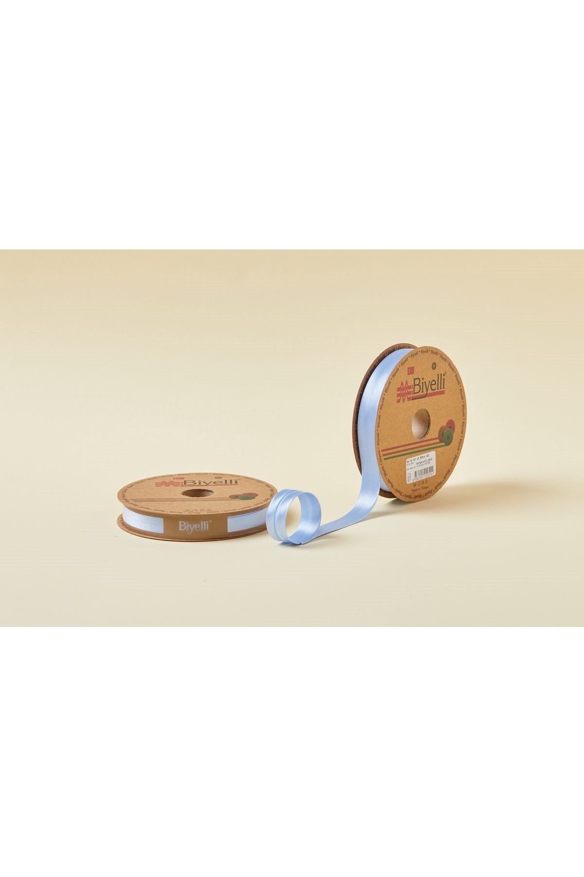 Biye Saten Katlı 052 Koyu Mavi 2 cm 25 Metre %100 Polyester