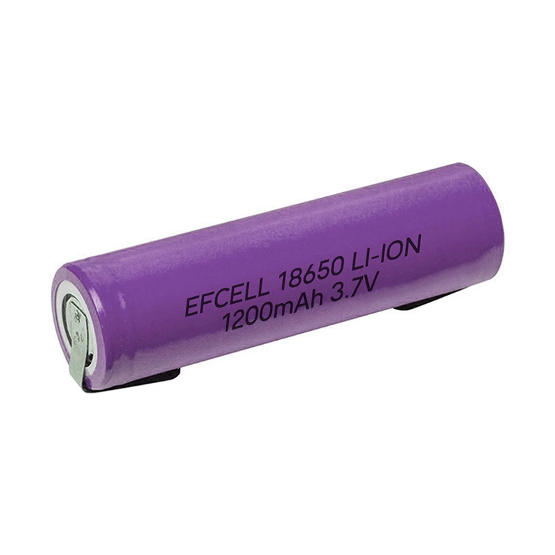 Efcell 18650 3.7 Volt 1200 Mah Lithıum Lı-ıon Puntalı Mavi Pil Başlıksız Puntalı