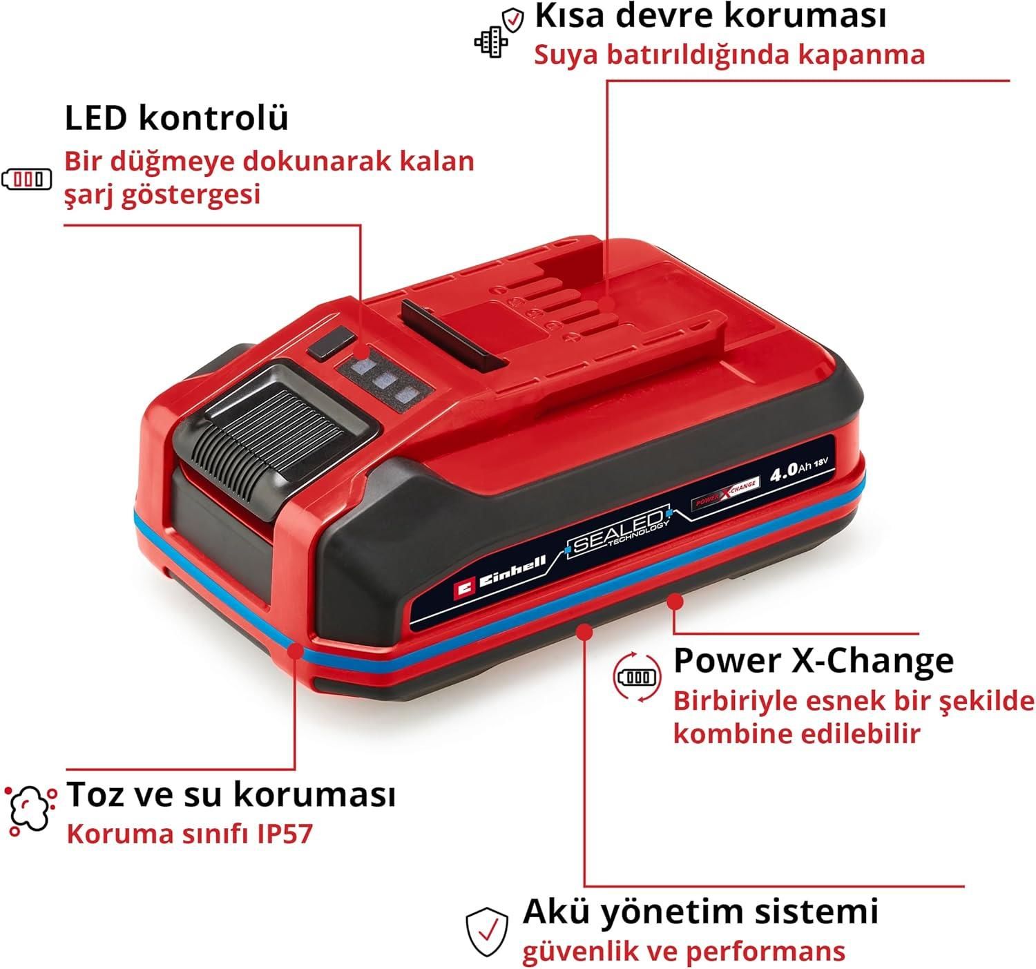 Einhell Sealed Li-on Akü 18 Volt 4,0 Ah Plus