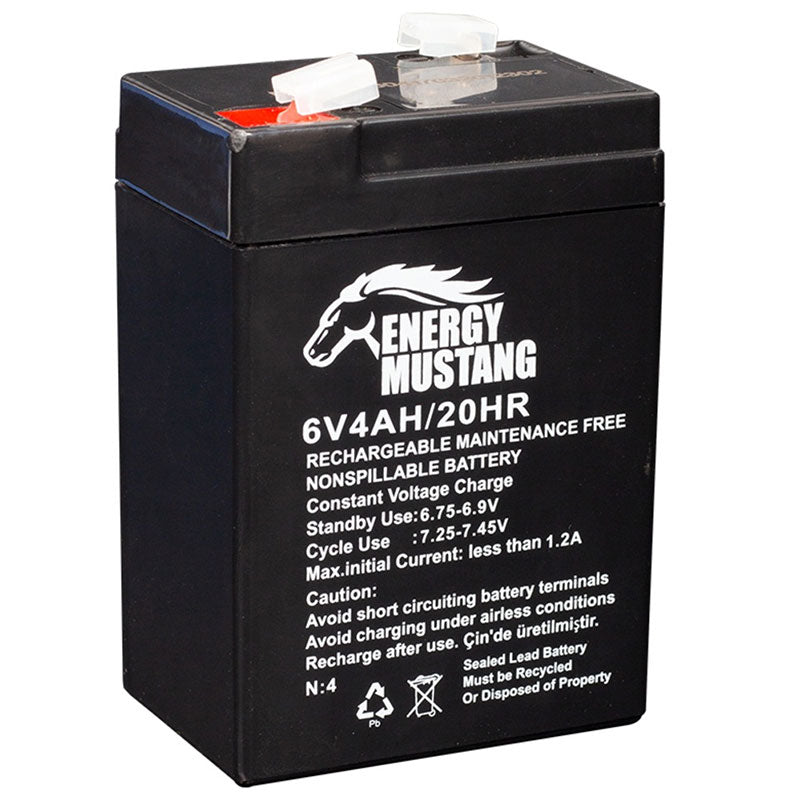 Energy Mustang 6 Volt - 4 Amper Işildak Aküsü