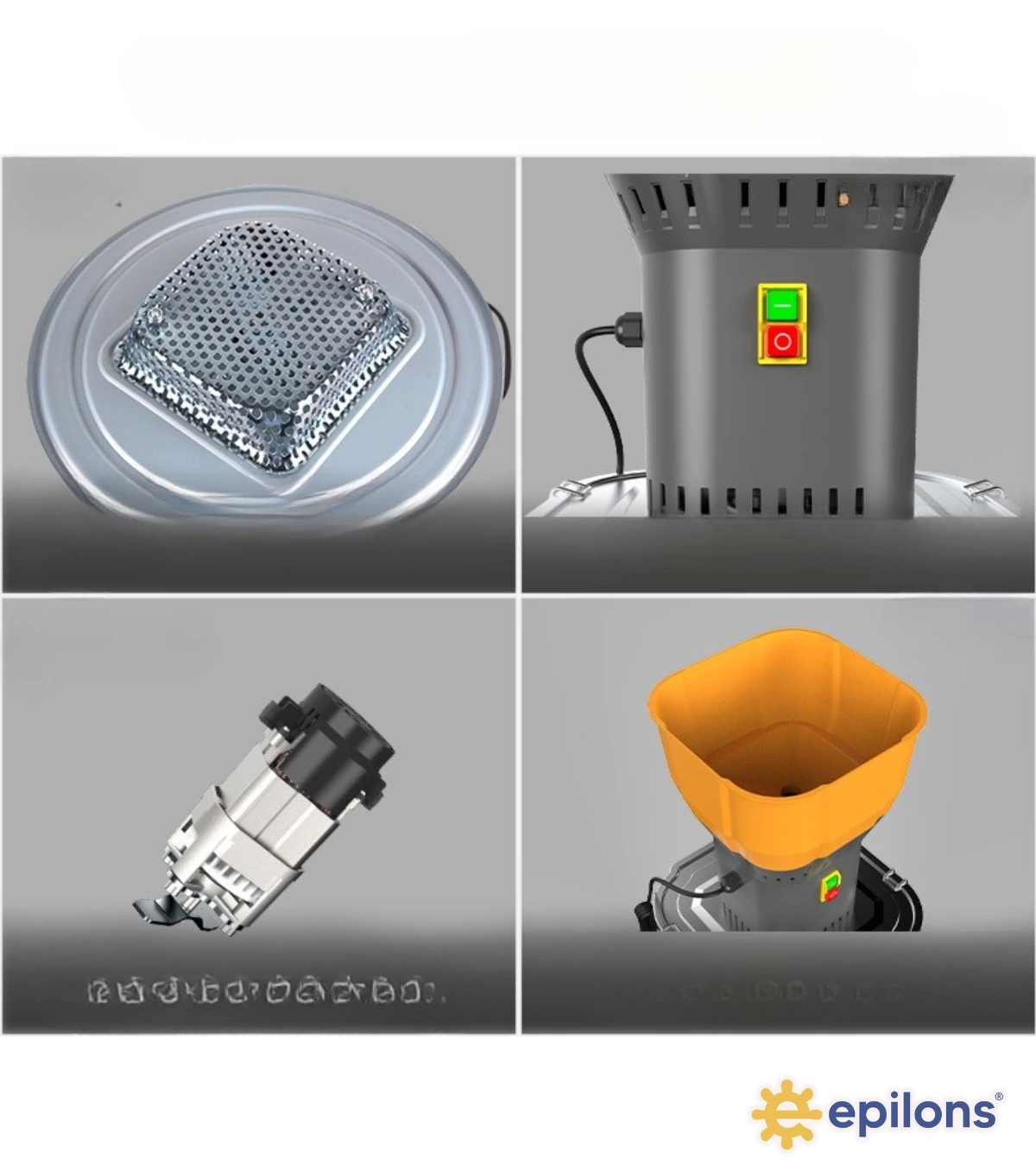 Epilons Pro 1300w Elektrikli Tahıl Ve Baharat Öğütücü – 0,6-8 Mm Ayarlanabilir Granül, Paslanmaz Çe