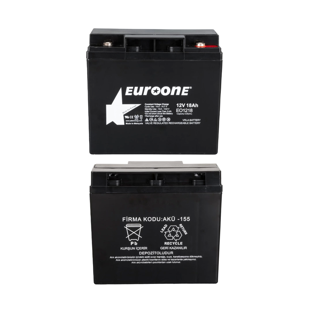 Euroone Eo1218 12 Volt - 18 Amper Akü 181 X 76 X 167 Mm