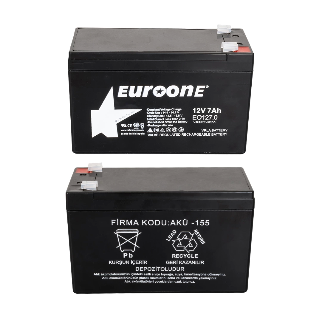 Euroone Eo127.0 12 Volt - 7 Amper Akü 150 X 65 X 90 Mm