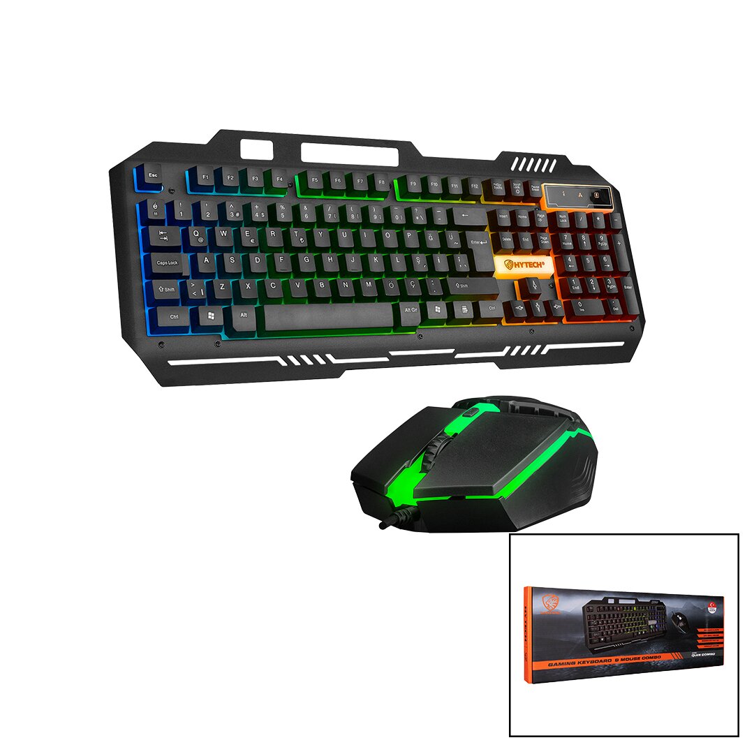 Everest Hkm-x86 Qui̇n  Gökkuşaği Işikli  Usb Kablolu  Klavye - Mouse  Set  150cm Kablo