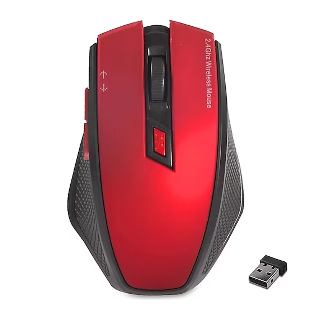 Smw-777 Usb 2.4ghz Optik Kablosuz Mouse Kırmızı*siyah