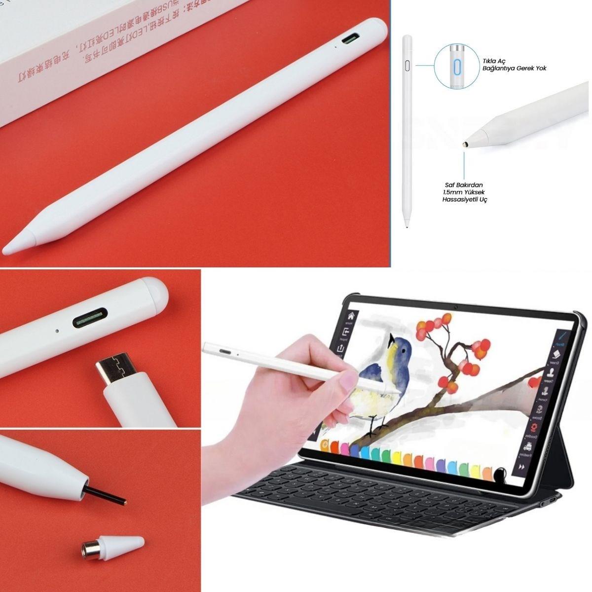 Evrensel tablet ve dokunmatik telefonlarla uyumlu hassas çizim ve tasarım kalemi