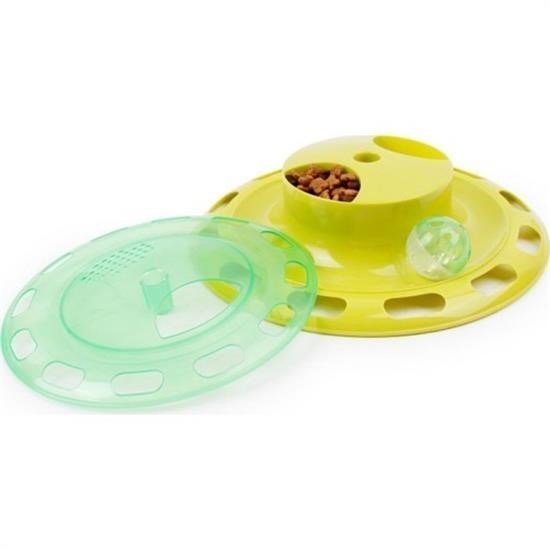 Döner Tablalı Kedi Yemek Yeme Kabı Eğlenceli Kedi Yemek Tabağı