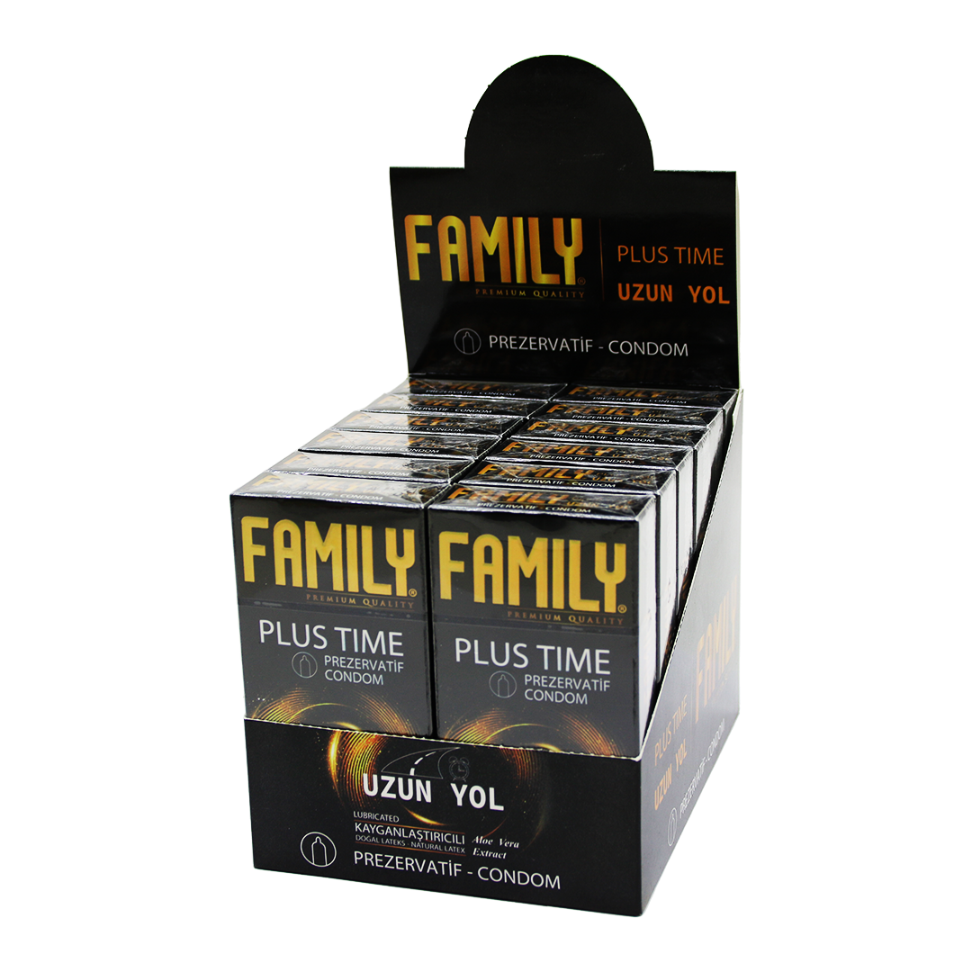 Family Plus Time 12 Parça Uzun Yol Prezervati̇f Condom