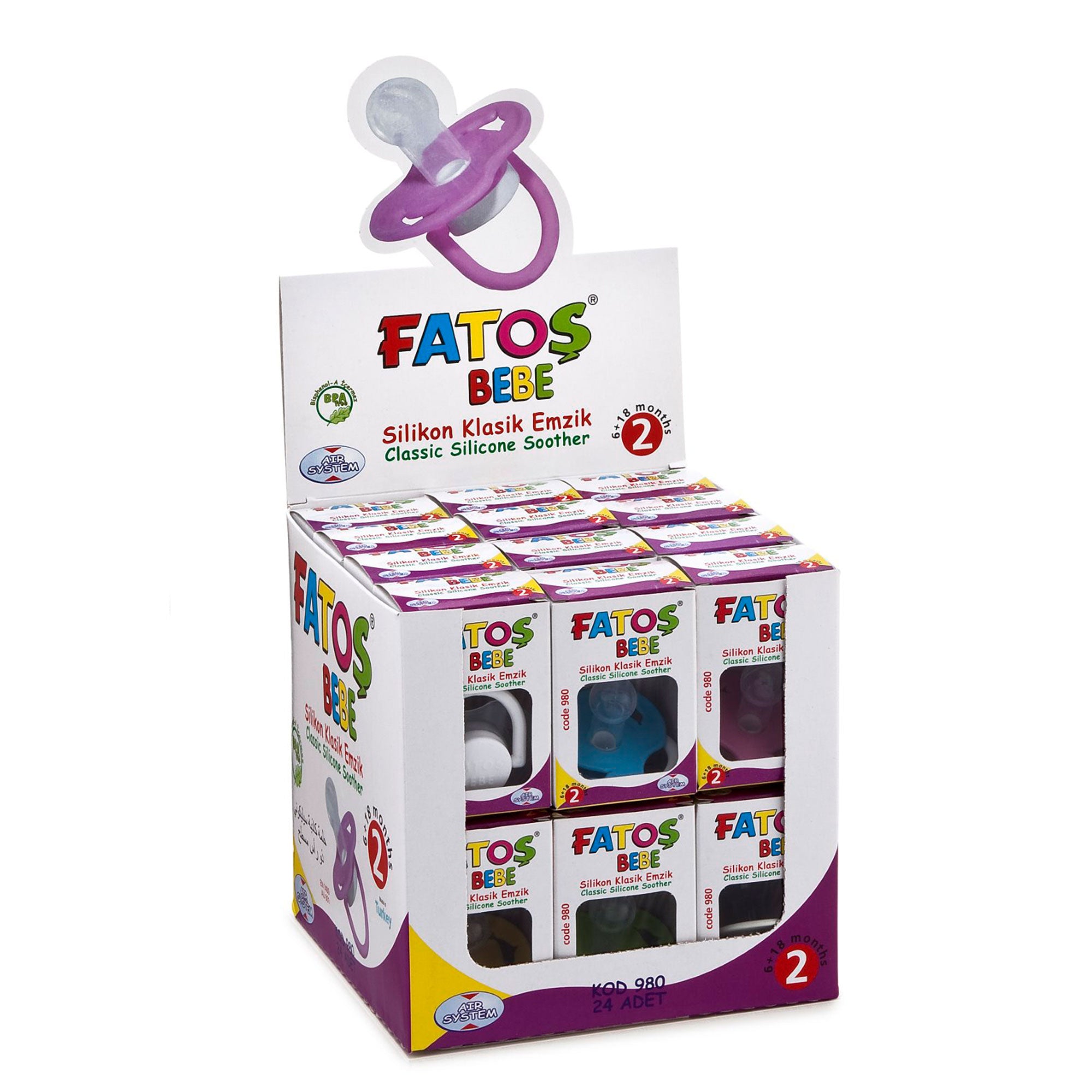 Fatoş Bebe-980 No-2 Si̇li̇kon Klasi̇k Emzi̇k