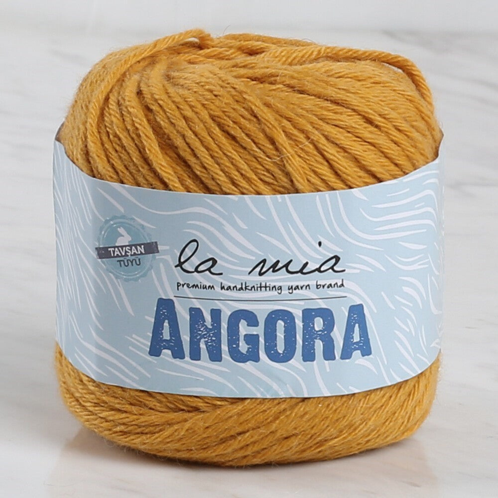 La Mia Angora Hardal El Örgü İpi - L123 - 34216