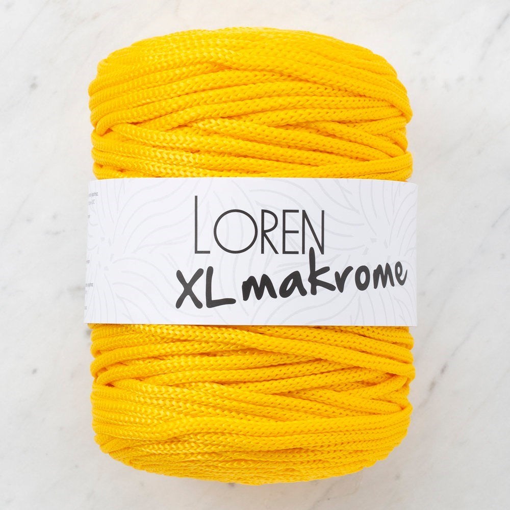 Loren XL Makrome Sarı El Örgü İpi - R002 - 33703