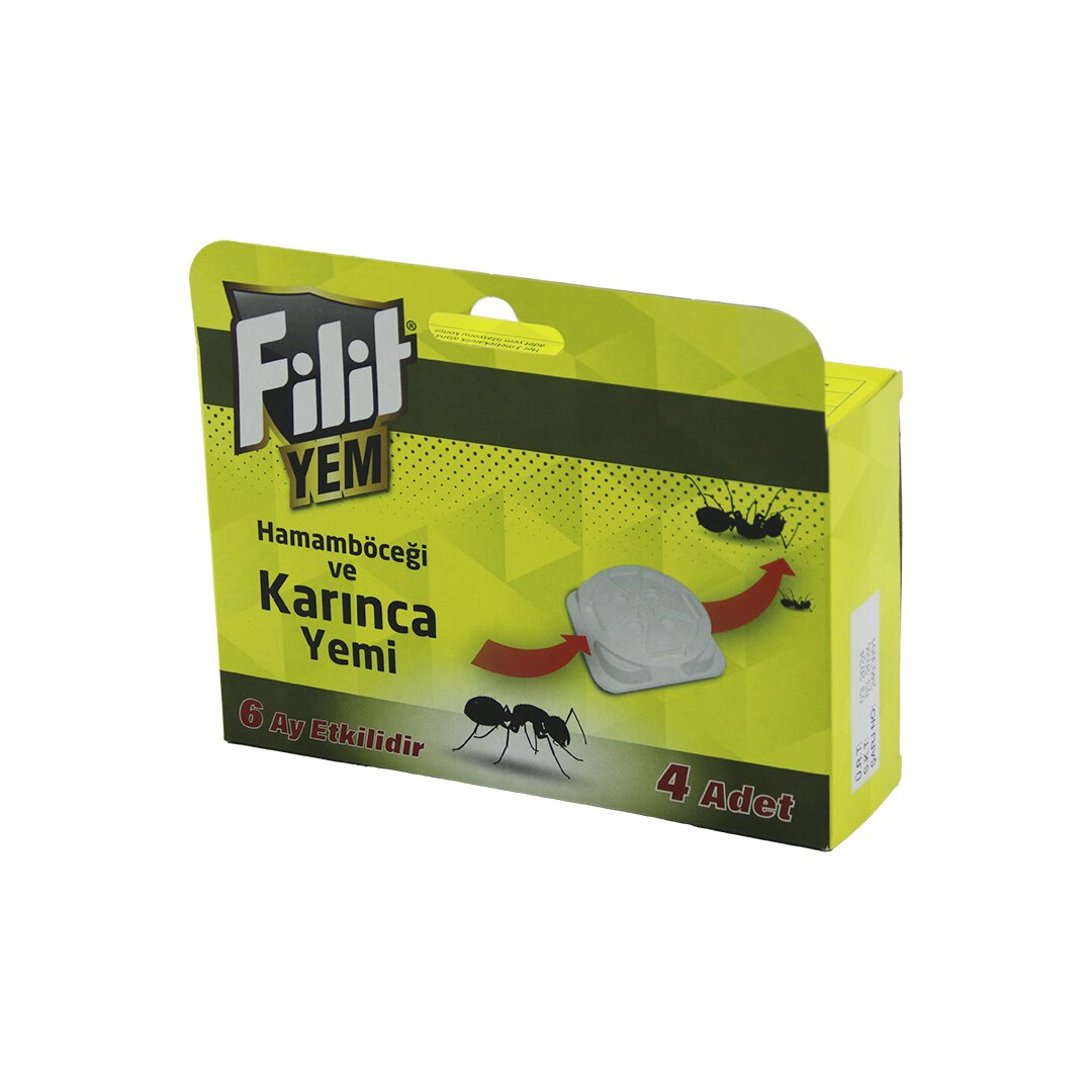 Fi̇li̇t  4pcs  Karinca - Hamam Böcek  Yemi̇   6ay Etki̇li̇ - İstasyon   Yem: 1.5gr X 4ad.=6gr