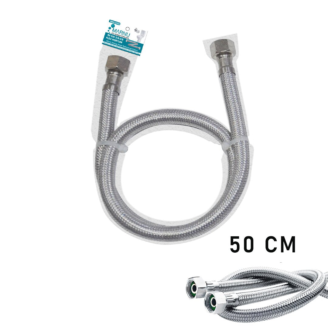 Flex  Klozet - Taharat  Hortum 50cm.di̇şi̇-di̇şi̇ 3/8
