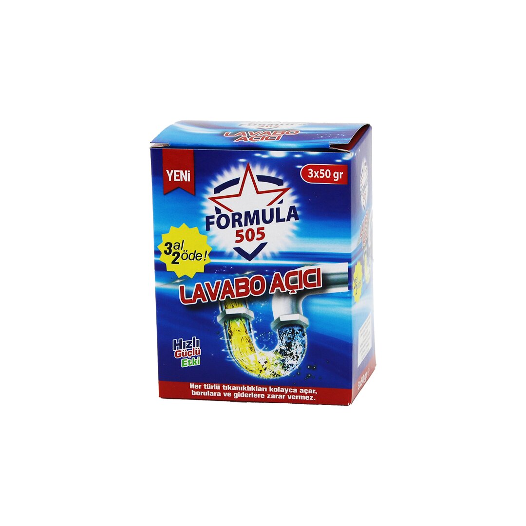 Formula-505 Granül - Toz Lavabo Açici 3x50gr
