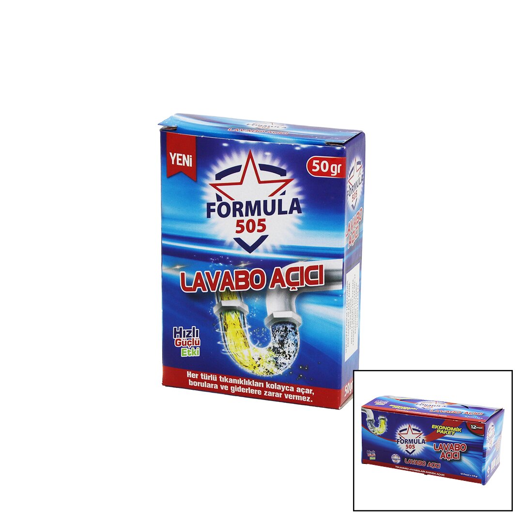 Formula 505 Tekli̇ - 50gr Lavabo Açar Granül - Toz