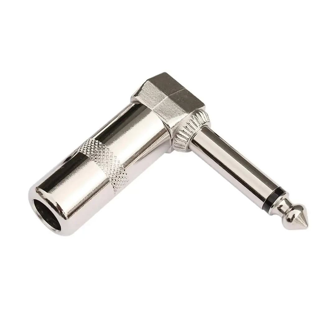 Gitar Jack 6.3 Mm Mono L Tip Metal Jack