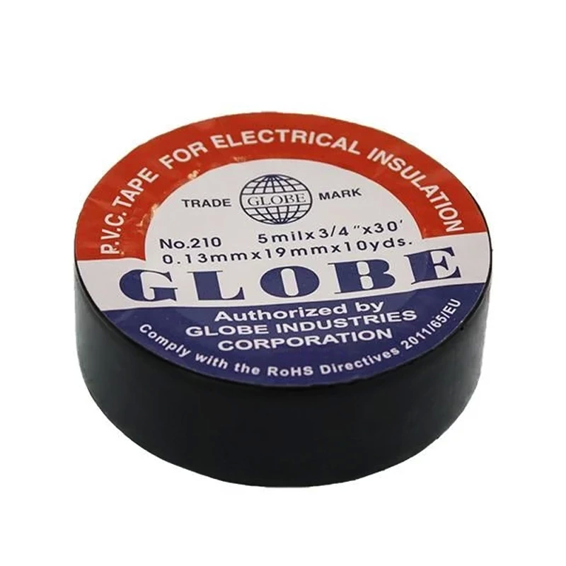 Globe 0.13mmx19 Mm Siyah İzole Bant 10lu Paket