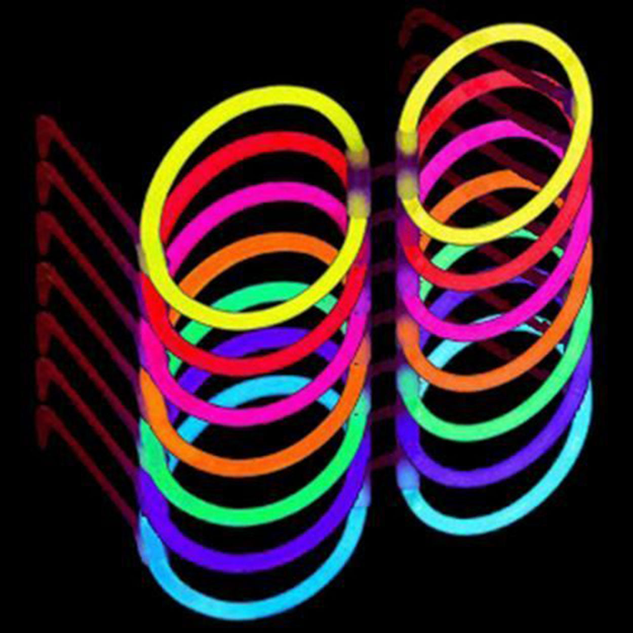 Glow Stick Parti Gözlüğü Glow Partisi Yuvarlak Şekilli Fosforlu Gözlük 6 Adet (4620)