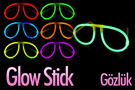 Glowstick Karanlıkta Yanan Parti Gözlüğü 12 Adet