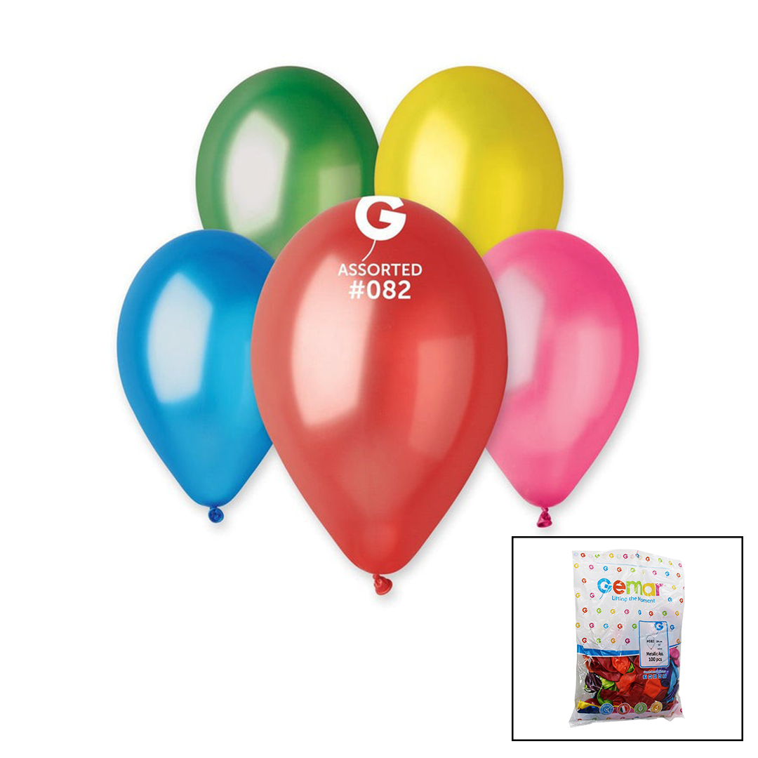 GM-110-82 METALİK - KARIŞIK BALON 11&amp;apos;&amp;apos; - 28CM - 100 PARÇA