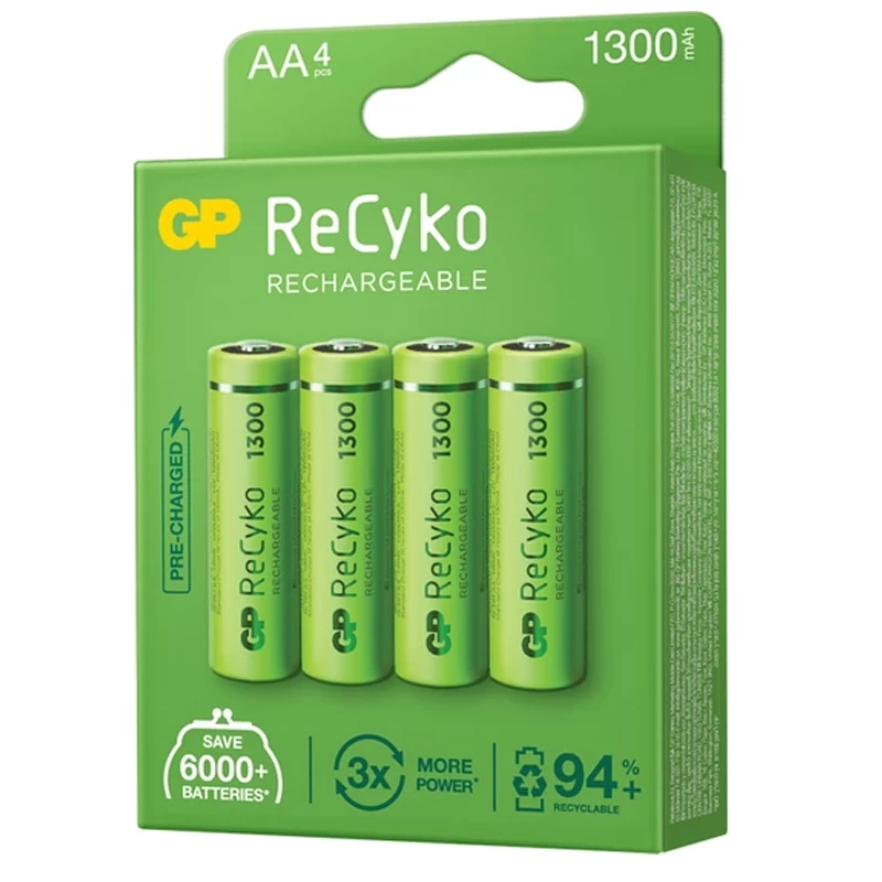 Gp Recyko 1300 Mah Nı-mh R6 Şarjlı Aa 4lü Kalem Pil