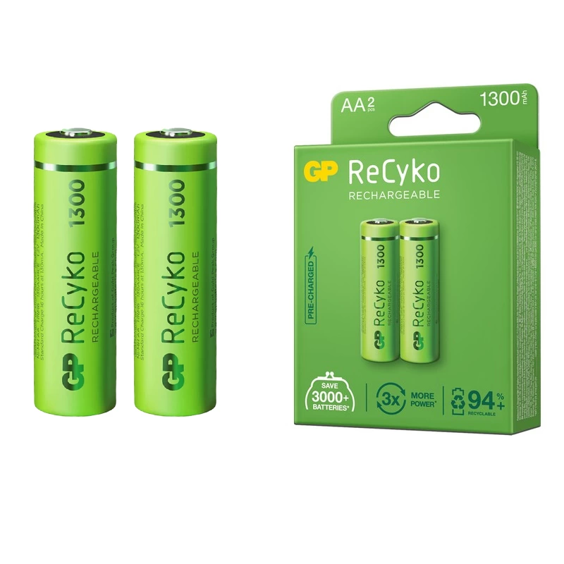 Gp Recyko 1300 Mah R6 Aa Şarjlı 2li Kalem Pil Gp130aahce-2eb2 Gprhc132e000