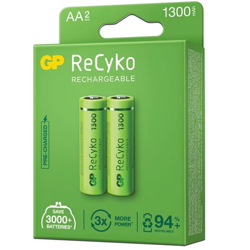 Gp Recyko 1300 Mah R6 Aa Şarjlı 2li Kalem Pil Gp130aahce-2eb2 Gprhc132e000