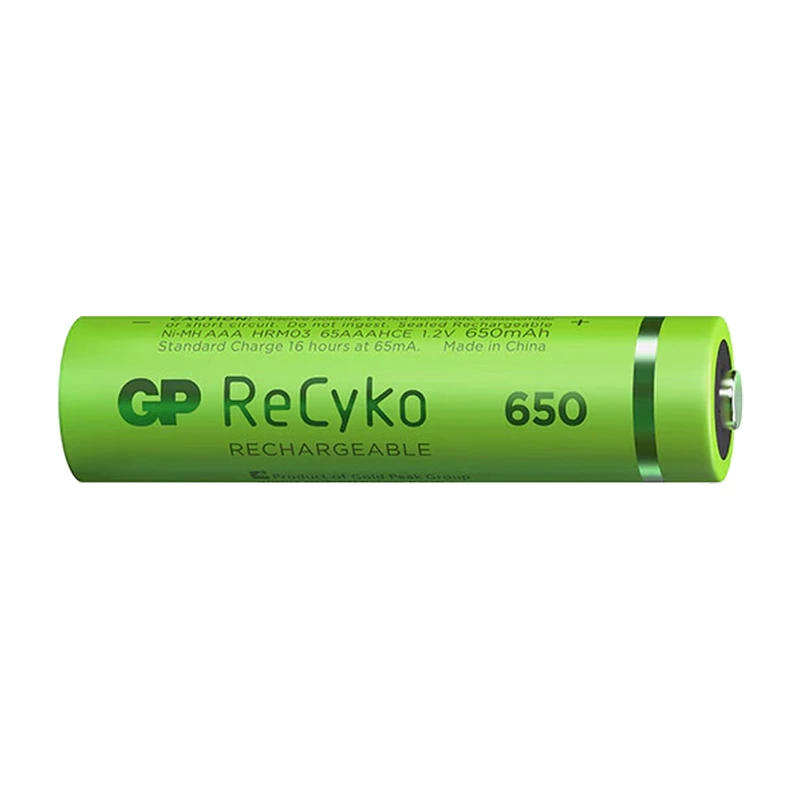 Gp Recyko 650 Mah R03 Aaa Şarjlı 2li İnce Kalem Pil Gp65aaahcer21-2tlb2 Gprhch63e041