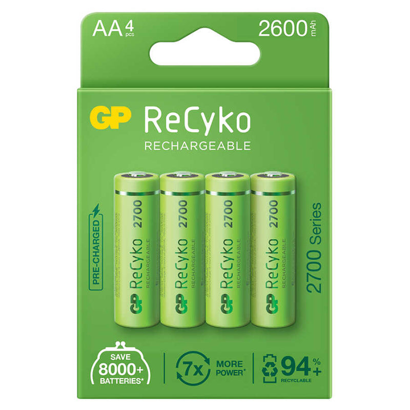 Gp Recyko Aa 2600 Mah şarjli 4lü Pi̇l Gp270aahce-2eb4