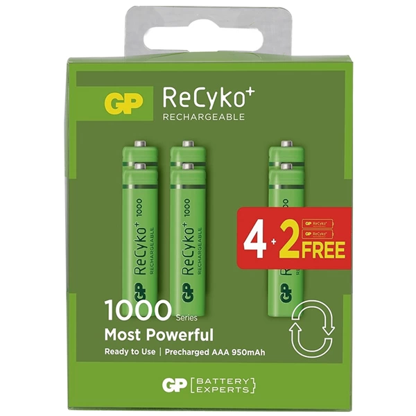 Gp Recyko 950 Mah Aaa İnce 4+2 6lı Şarjlı Pil Paket Fiyatı