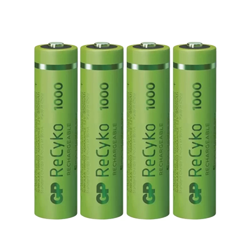 Gp Recyko 950 Mah Aaa İnce 4lü Şarjlı Kalem Pil Gp100aaahce-2eb4 Gprhc103e001