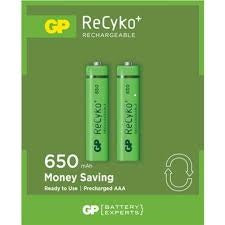 GP RECYKO 650mAh AAA ŞARJLI İNCE PİL 63C092  2Lİ KART