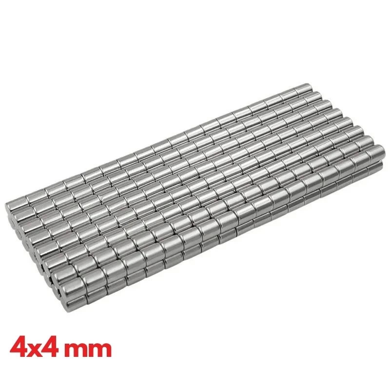 N35 4x4mm Neodyum Mıknatıs 500 Adet, Yuvarlak, Nikel Kaplamalı Kaliteli Ve Dayanıklı Ürün