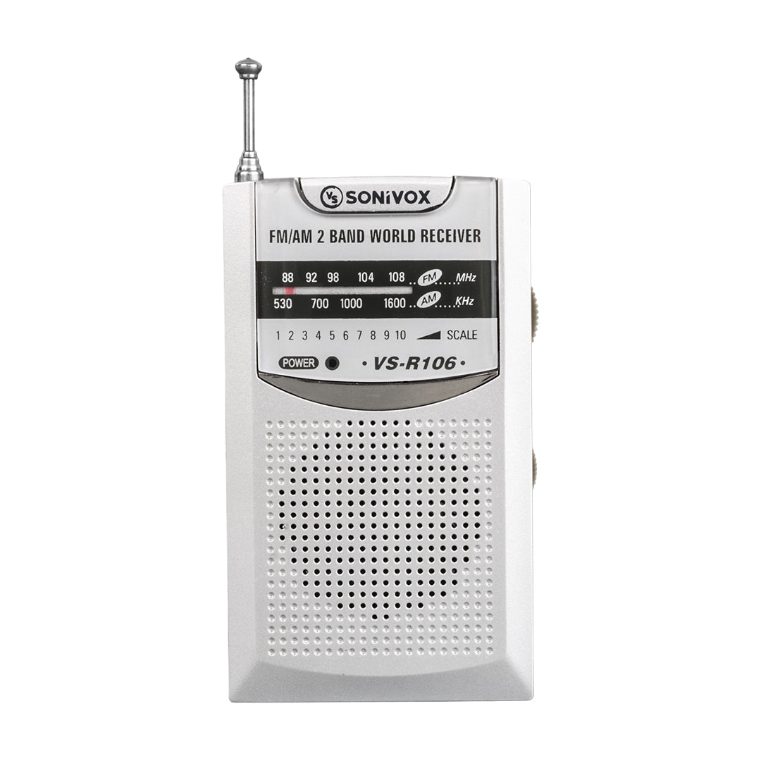 Gümüş Renk Cep Tipi Analog Fm Radyo Vs-R106  