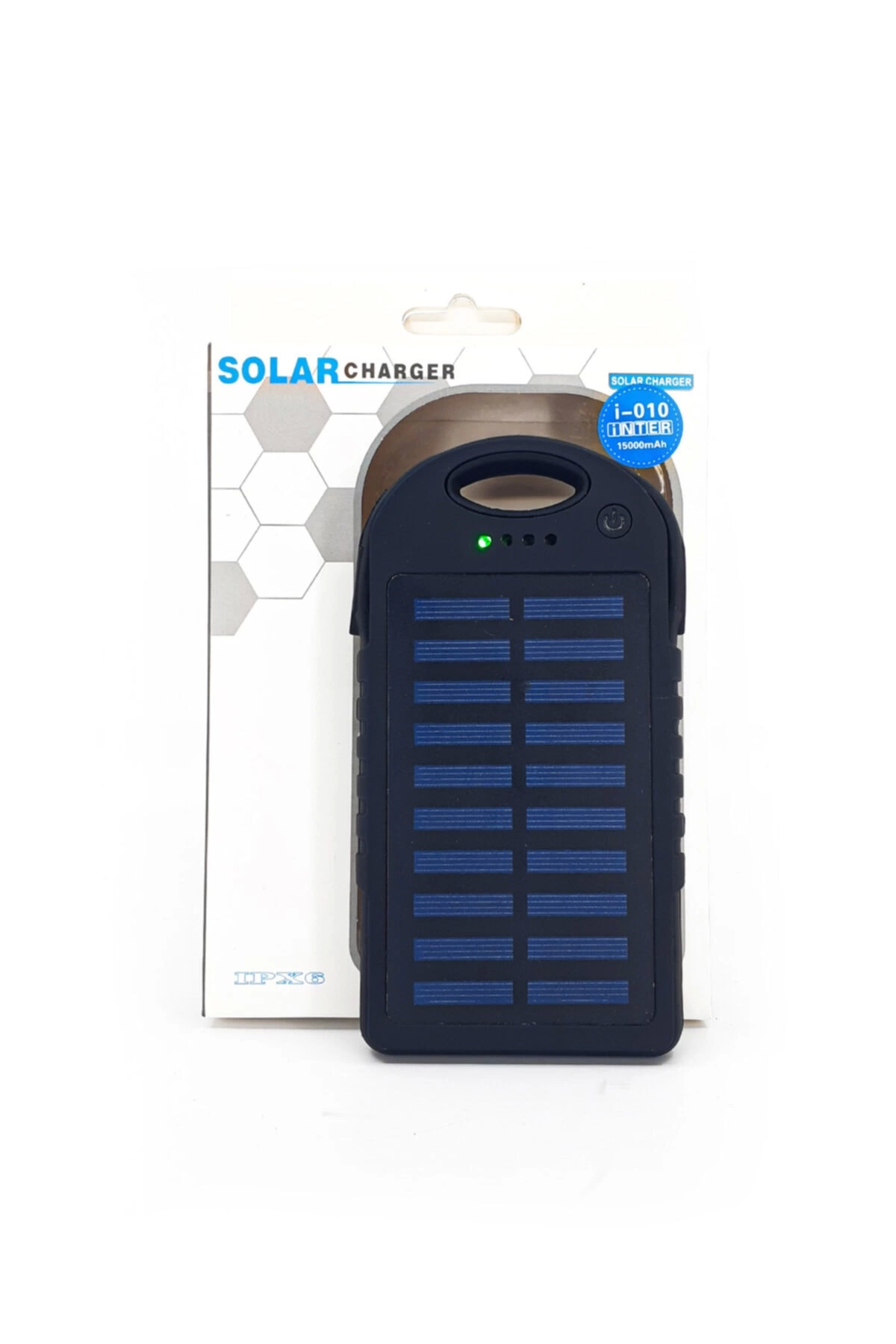 Güneş Enerjili Işıklı Solar Taşınabilir Usb Girişli Şarj Cihazı Powerbank 15000 Mah