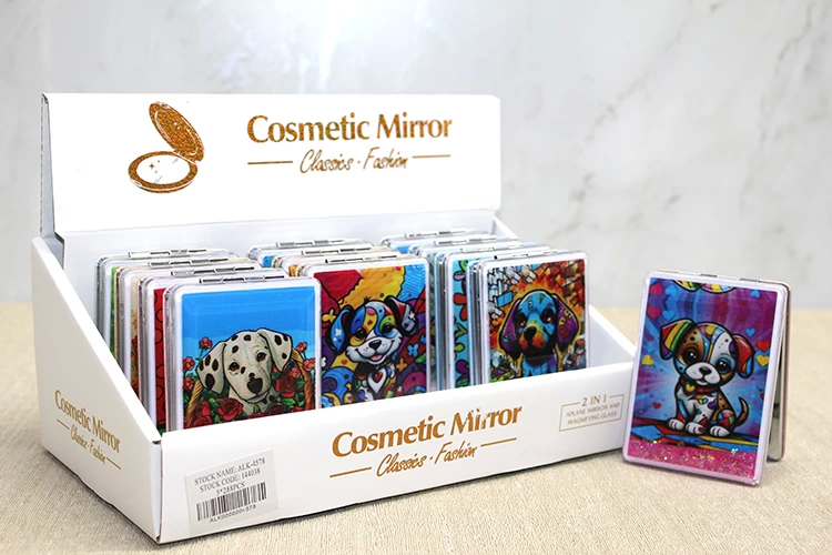 Hareketli Sulu Detaylı Köpek Figürlü El Aynası Alk4578