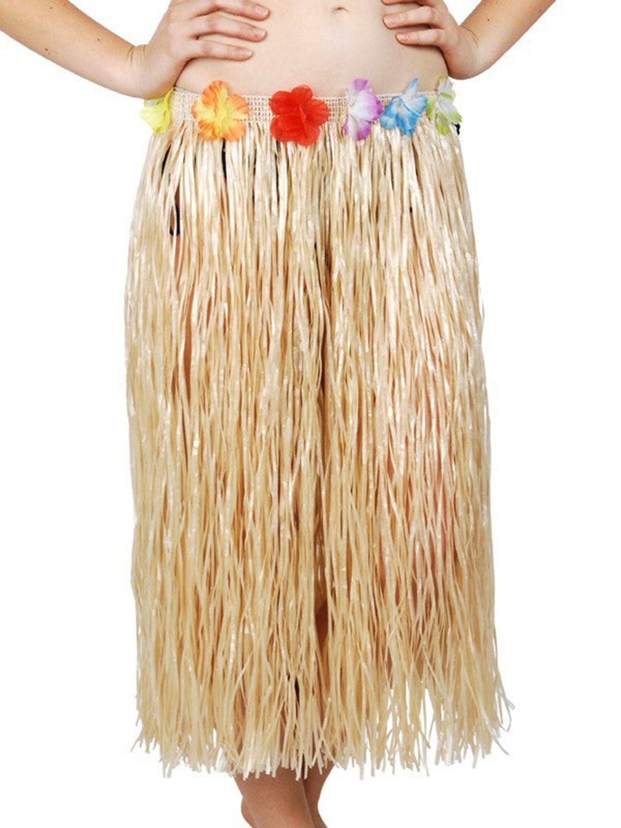 Hawaıı Tarzı Hula Eteğı – 60 Cm Hasır Naturel Etek