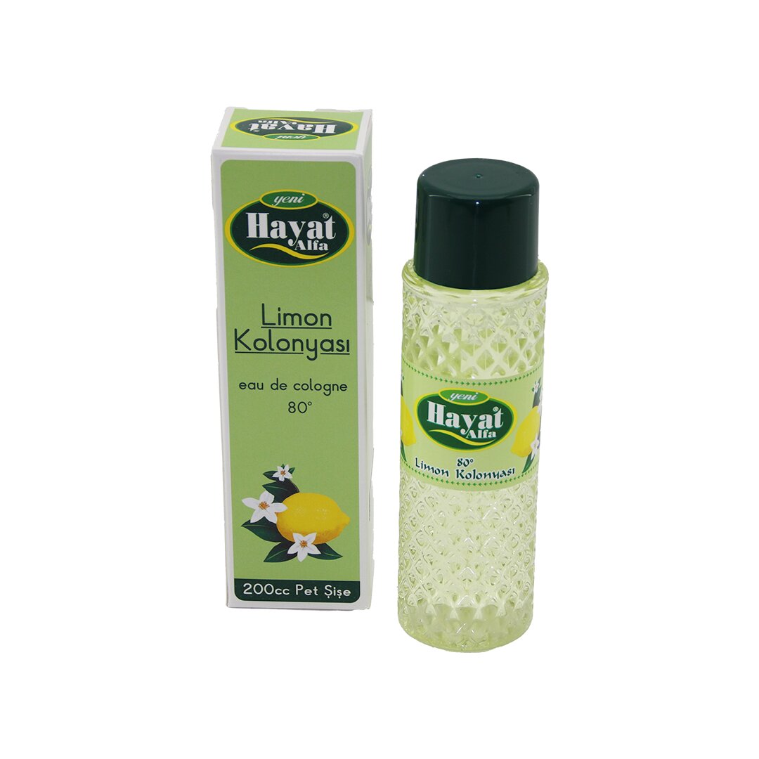 Hayat Boxed 200cc Lemon Cologne 80° ПЭТ-бутылка