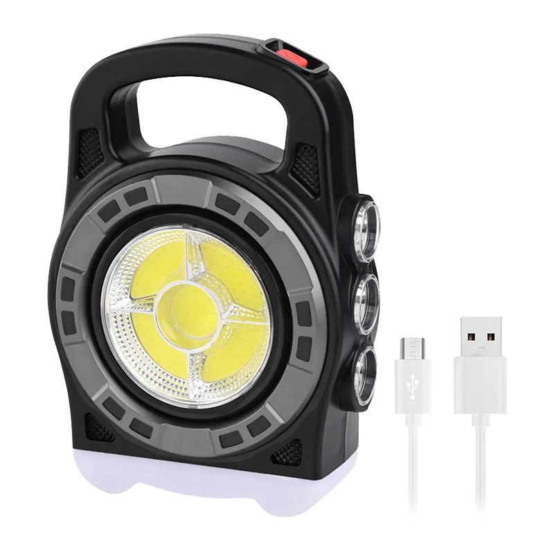 Hb-6678c Cob Ledli 20 Watt 3 Kademeli Şarj Edilebilir Usb Çıkışlı Solar Lamba