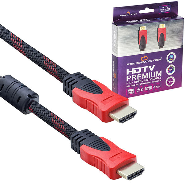 HDMI-кабель 1,5 метра 1,4 В, оплетённый, в коробке 