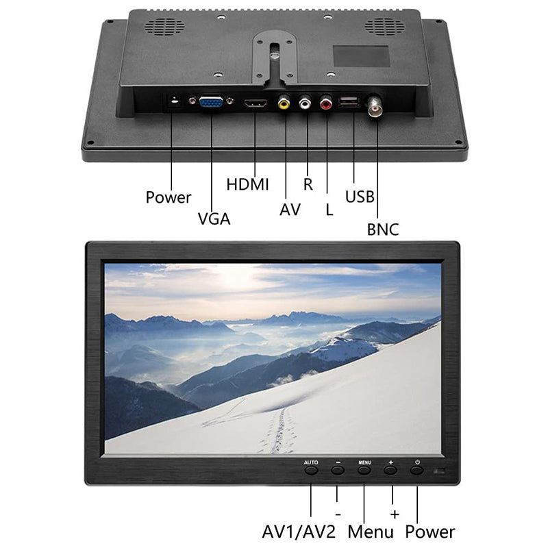ЖК-монитор 10.1 с входом HDMI-VGA-BNC-USB и выходом 12 В 