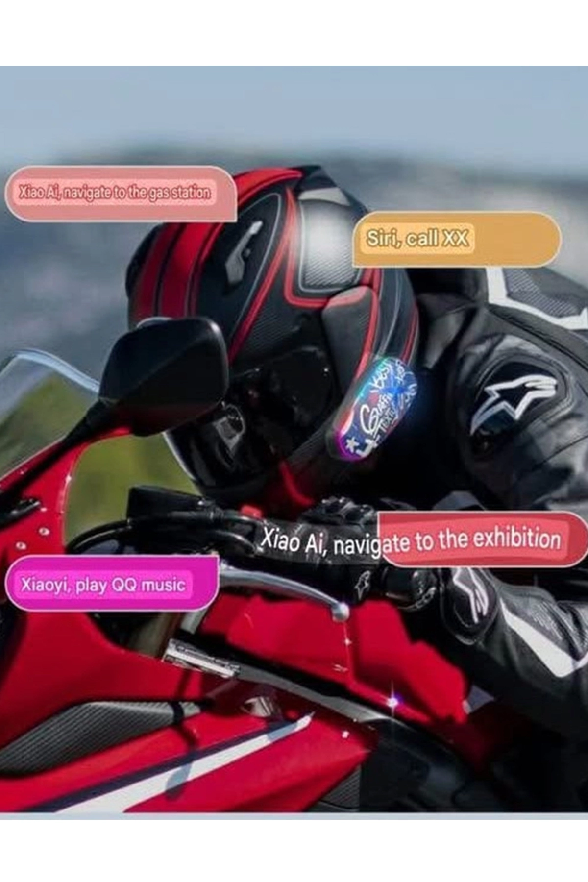 Helmet Graffiti Motor Kask Kulaklık Rgb Modlu Su Geçirmez 6.0 Bluetooth Intercom Yenı Model