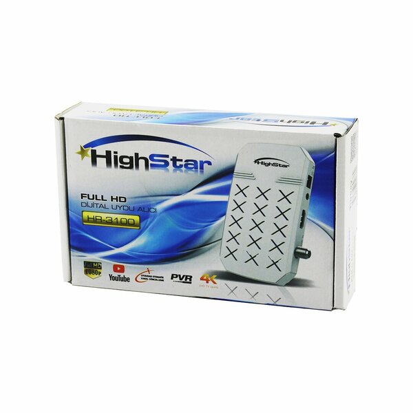 HİGHSTAR HR-3100 FULL HD DİJİTAL UYDU ALICISI 1080P - HDMI - WİFİ - AV - YOUTUBE - 4K UHD TV UYUMLU
