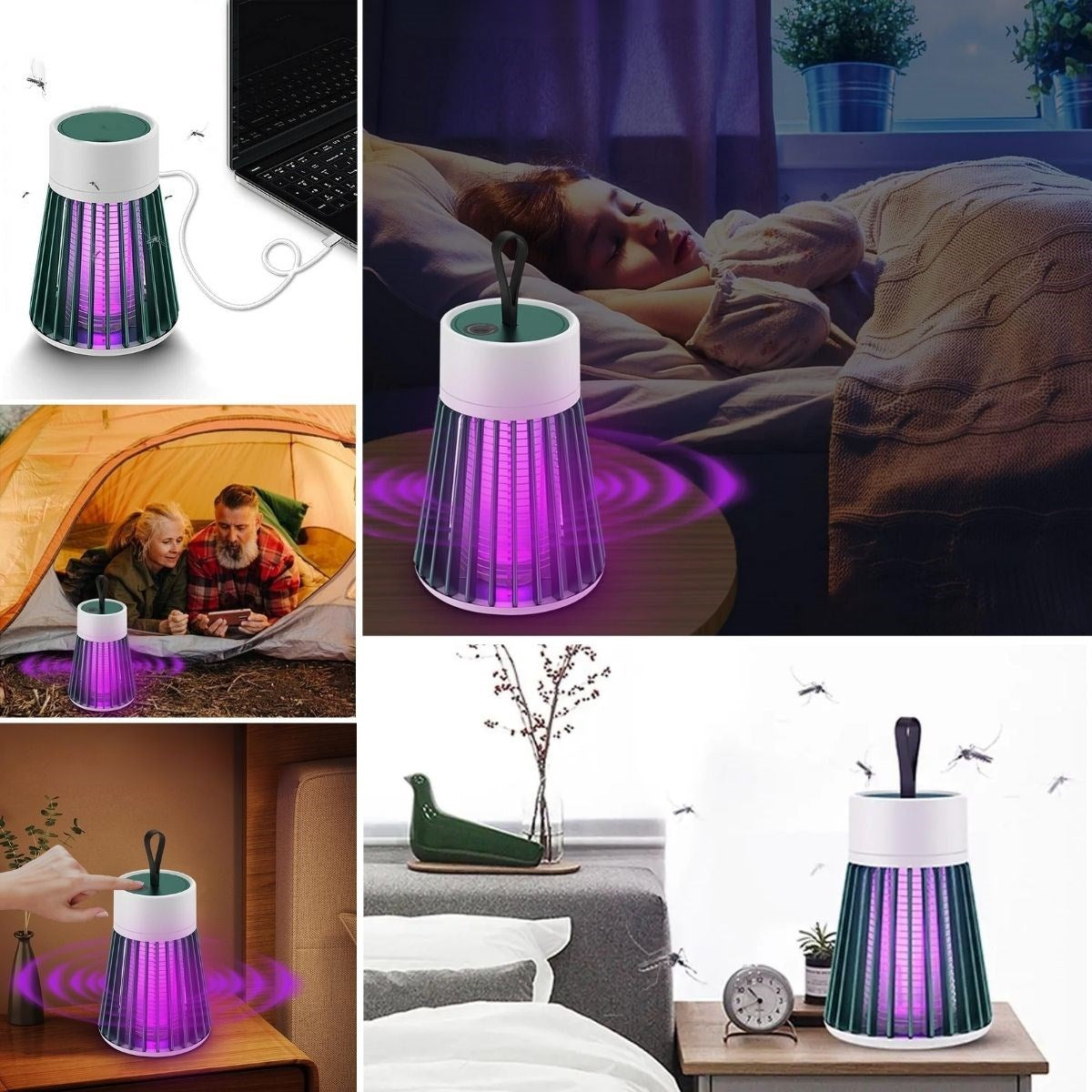 İç ve Dış Mekanlar İçin Şarjlı Sinek Öldürücü Sivrisinek Kovucu,UV Işıklı Sineksavar Taşınabilir Ge