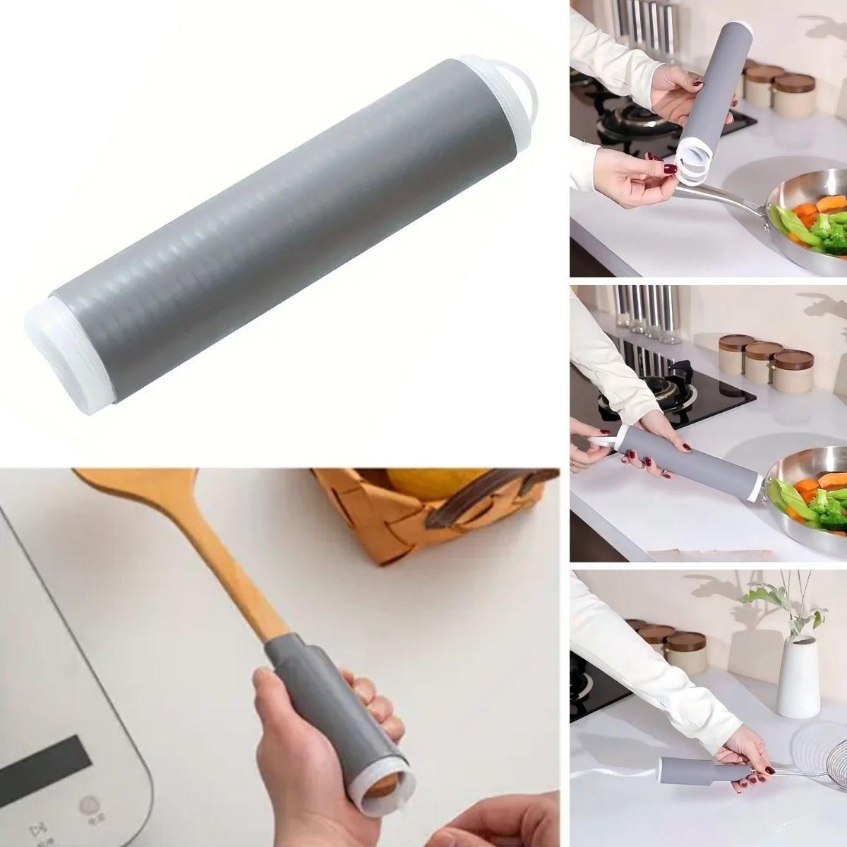 Isıya Dayanıklı Silikon Kauçuk Tencere,Kapı Tutma Kılıfı Kendinden Küçülen,Her Sapa Uyumlu Tava Kulp Yalıtımı 12-15 cm (4620)