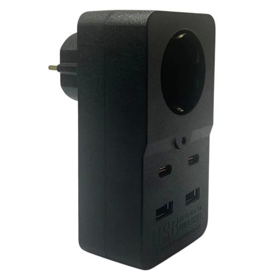 Защита от перегрева, 1 входная розетка, 2 входа USB, 2 входа Type-C, пирометр