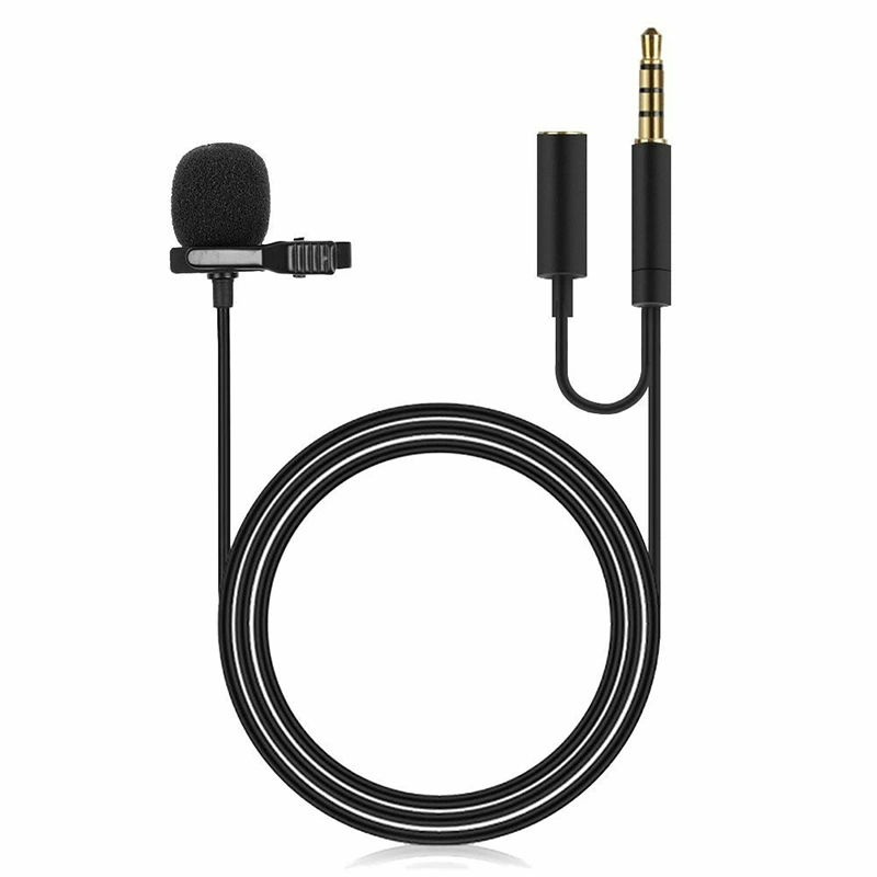 Jh-043-a 3.5mm Jack Ve Kulaklık Girişli Youtuber Yaka Mikrofonu