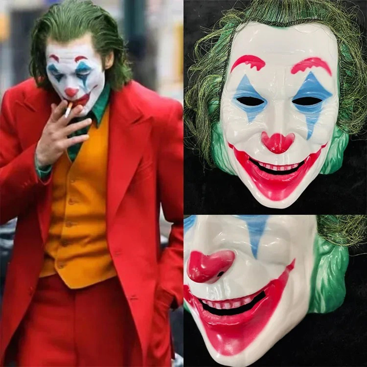 Joaquın Phoenıx Joker Maskesı Yeşıl Saçlı